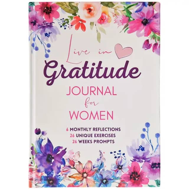 Jurnal de recunostinta, 182 zile de practica, Contine intrebari si afirmatii zilnice, 26 exercitii de gratitudine unice, 6 reflectii lunare, Citate, Cadou pentru femei care cultiva o stare pozitiva, Agenda cu coperta brosata, Engleza, Pagini nedatate, Alb