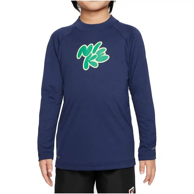 Bluză de înot pentru copii Nike Bubble Script Hydro, Albastru