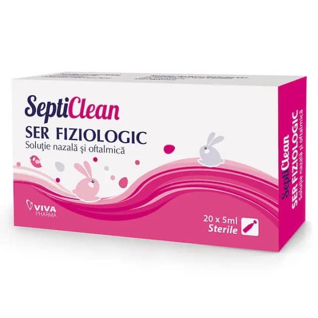 Ser fiziologic 20x5ml, pentru aerosoli si igiena zilnica a bebelusilor