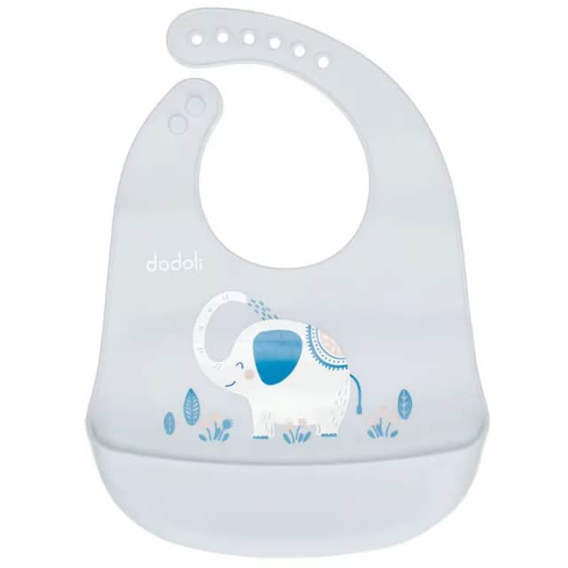 Bavețică din silicon cu buzunar + 1–2 salopete de masă