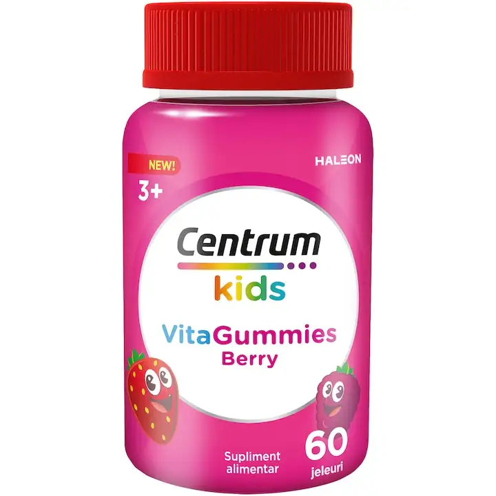 Centrum Kids VitaGummies multivitamine pentru copii, 60 jeleuri cu aroma de fructe de padure