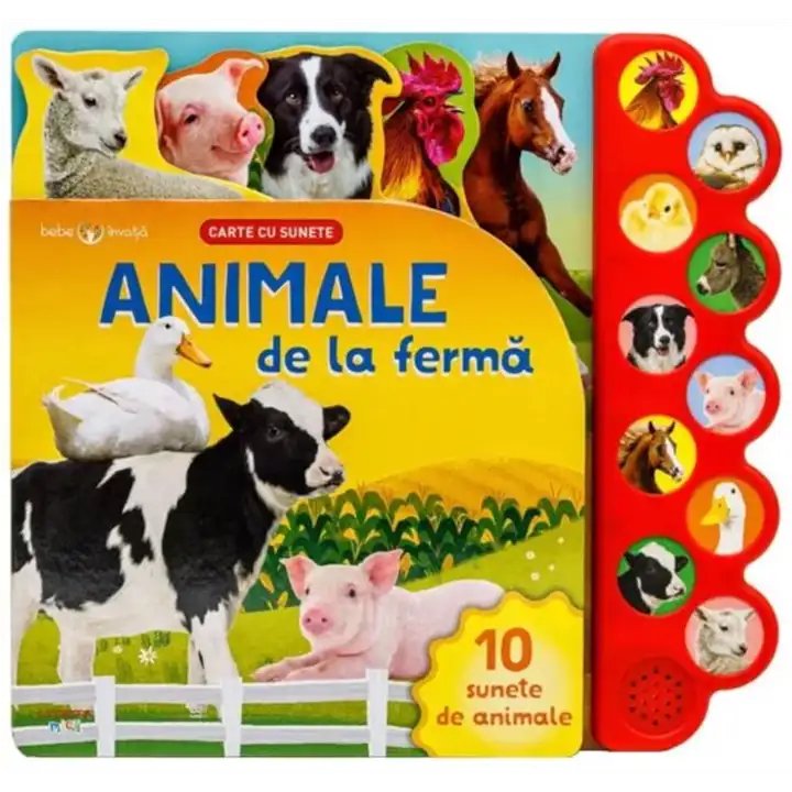 Bebe invata. Animale de la ferma. Carte cu sunete