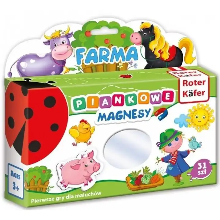 Joc educativ Lumea in Magneti - Animale din Ferma, Roter Kafer